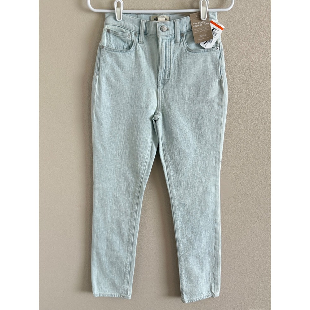 Madewell The Perfect Vintage Jean Light Wash High Rise Tapered Leg Size 25 NWT